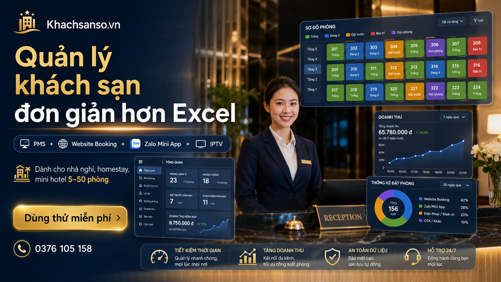 Khachsanso.vn – Phần mềm quản lý khách sạn cho nhà nghỉ, homestay, mini hotel
